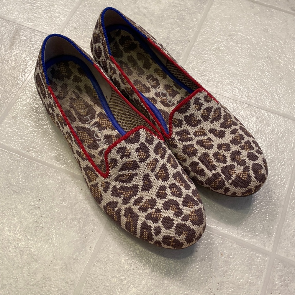 Rothys leopard loafers